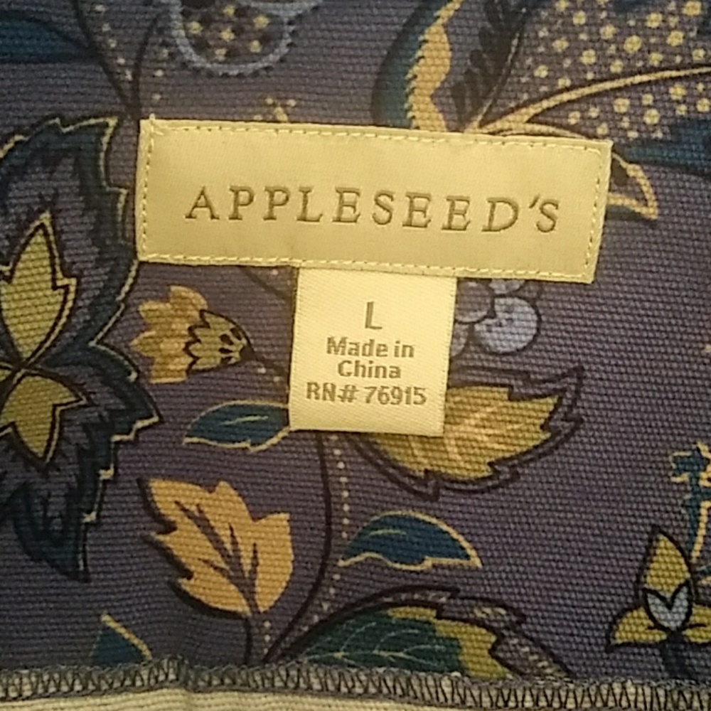 Appleseed's Button Down Jacket Top Floral Size L - image 7